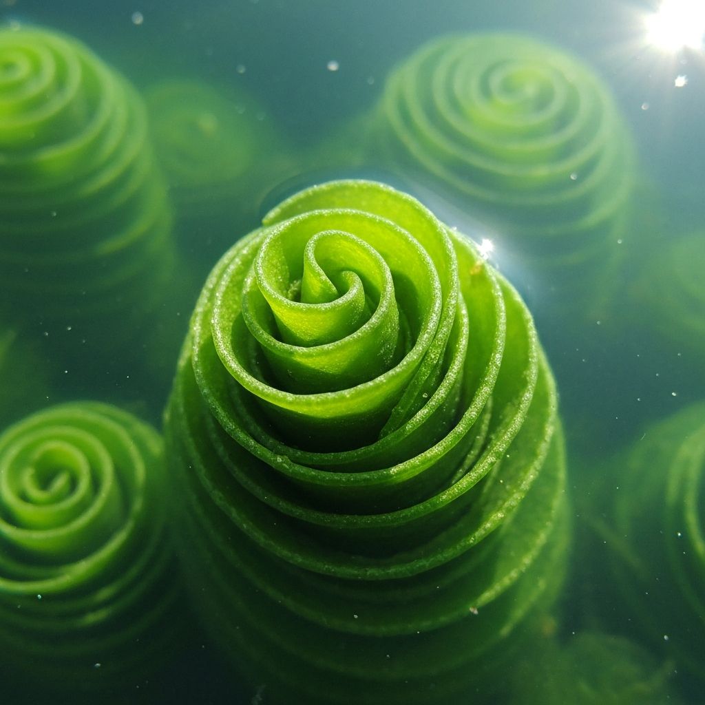 Spirulina microalgae in water